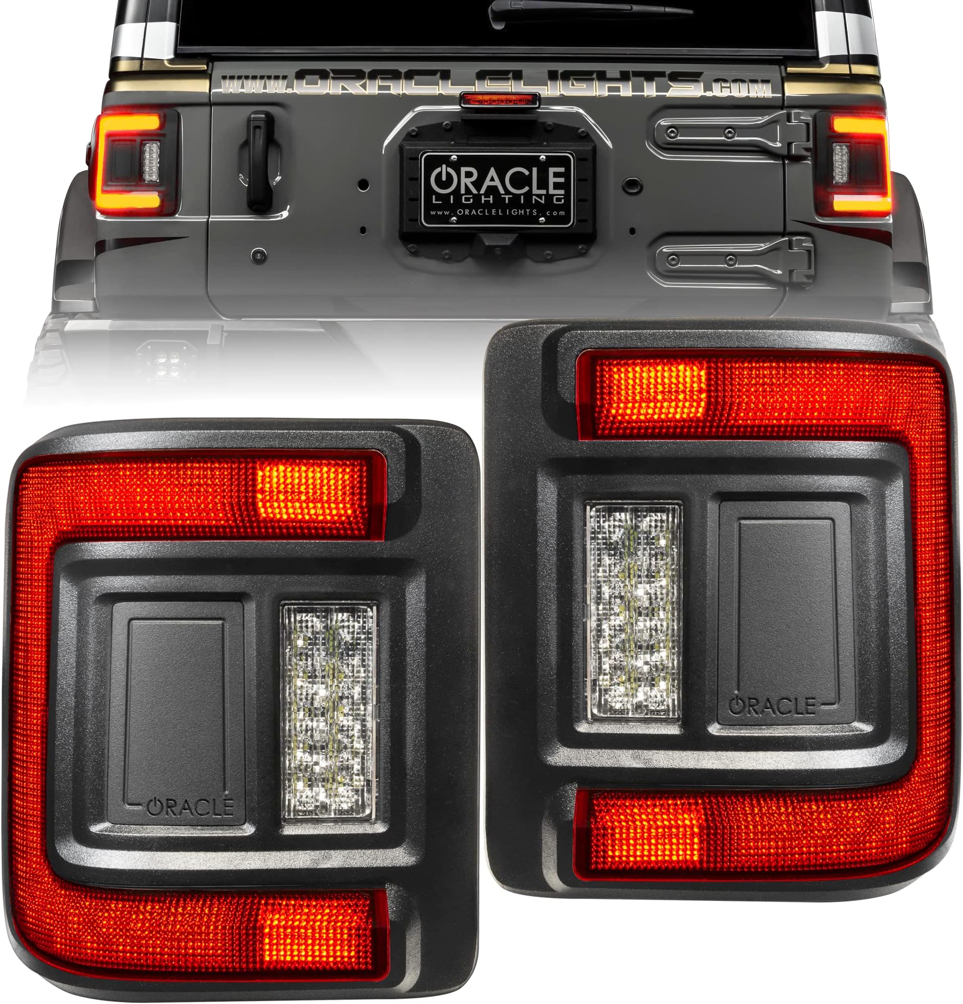 ORACLE LIGHTING Flush Mount LED Tail Lights for Jeep Wrangler JL (Tinted Lense)