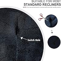 Vista 160 de Fundas para sillas reclinables con aspecto de cuero, funda elástica de 4 piezas, funda suave para silla reclinable, protector de muebles lavable