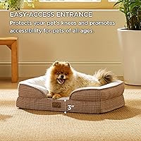 Vista 376 de Bedsure - Cama ortopédica mediana para perros, sofá cama impermeable para perros medianos, espuma de soporte con funda extraíble y lavable, forro