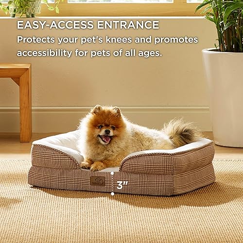 Vista 379 de Bedsure - Cama ortopédica mediana para perros, sofá cama impermeable para perros medianos, espuma de soporte con funda extraíble y lavable, forro