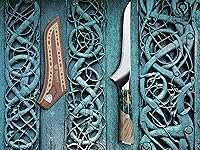Vista 8 de Dalstrong Cuchillo para deshuesar – 6 pulgadas – Serie Valhalla – Acero 9CR18MOV HC – Cuchillo de regalo con mango de resina celestial y madera