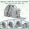 Expandable Cat Backpack with Window Dog Backpack Cat Backpack Large Cat Backpack with Inner Safety Lead and Pet Mat for Car Hiking Grey 42 x 32 x 24 - 57 cm