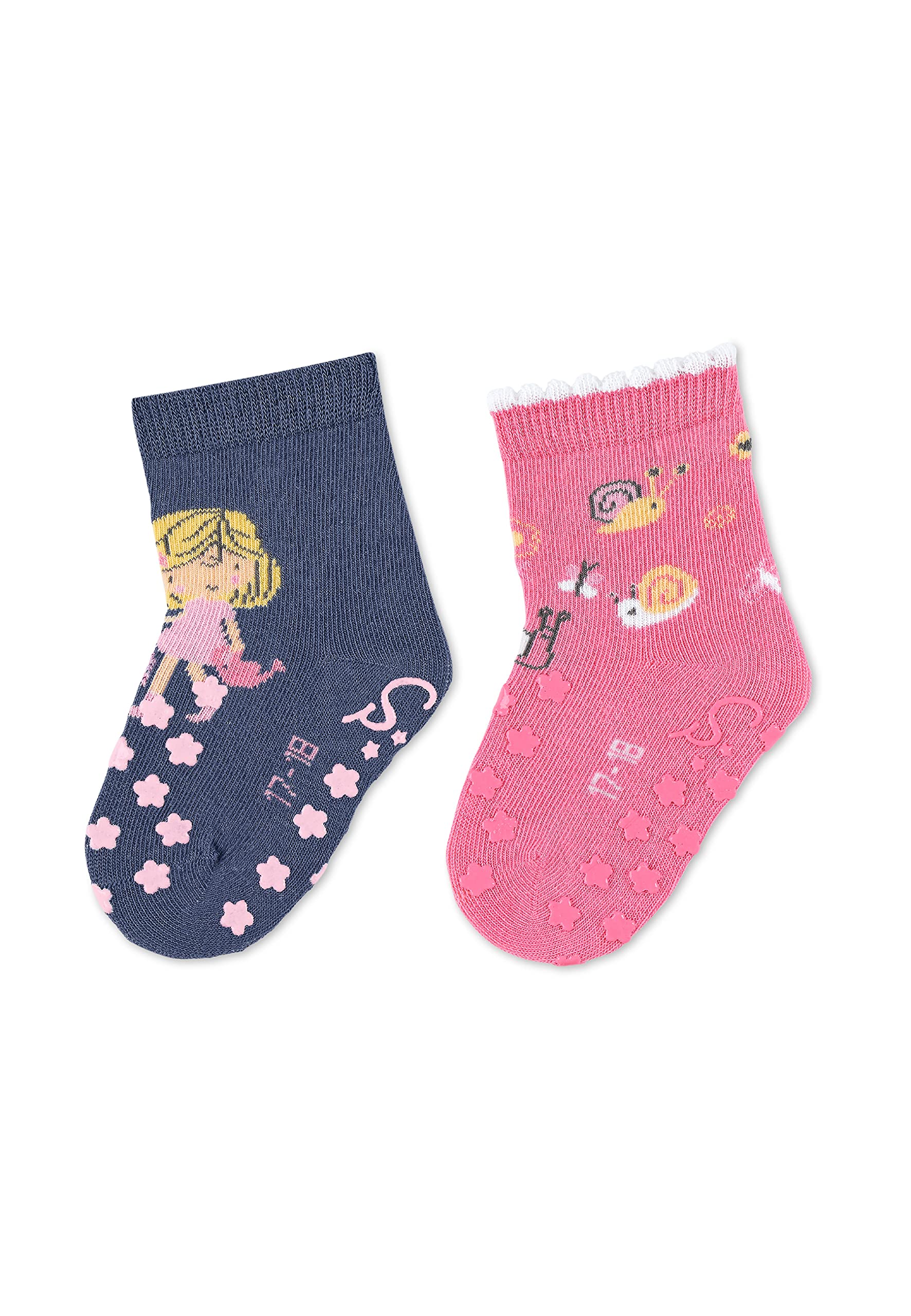 Sterntaler ABS-Krabbelsöckchen Für Mädchen – Doppelpack Mit Süßen Motiven
