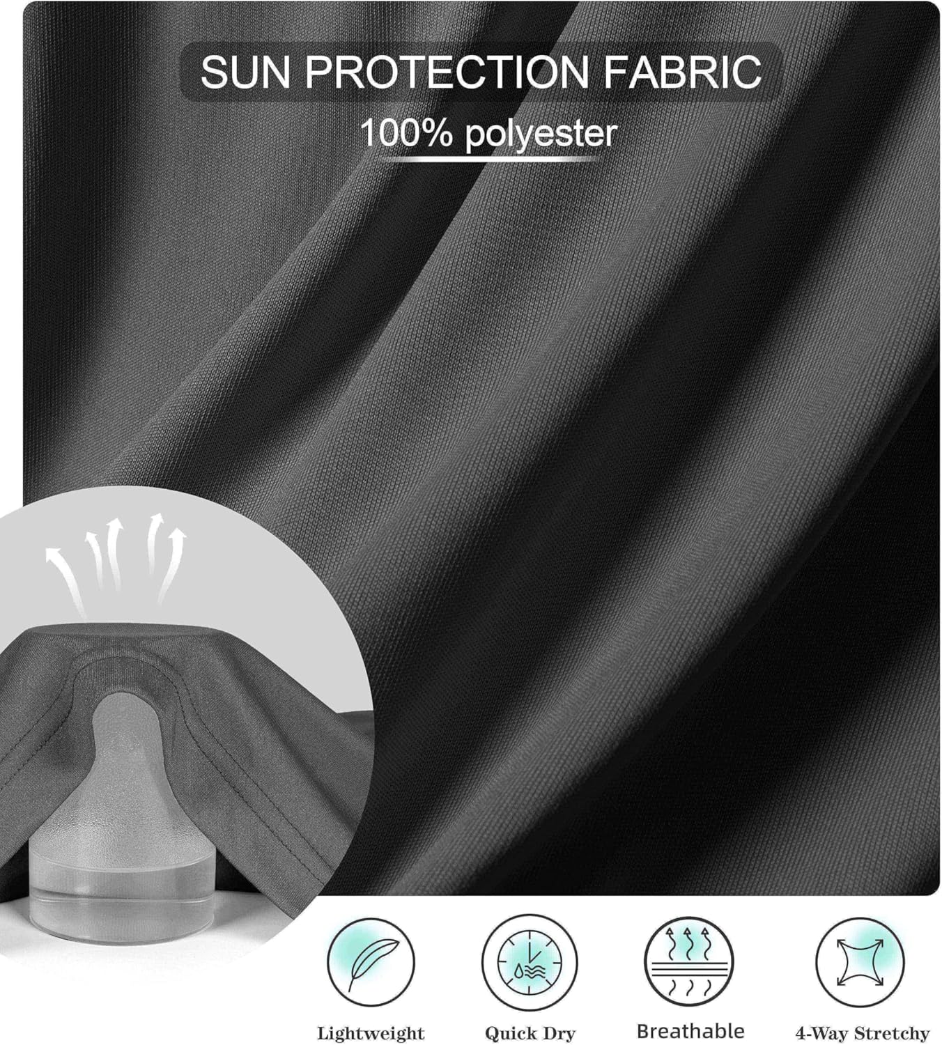 Pudolla Men's Sun Protection Hoodie UPF 50+ Fishing Hiking Shirt UV Shirts with Mask for Men Long Sleeve Lightweight