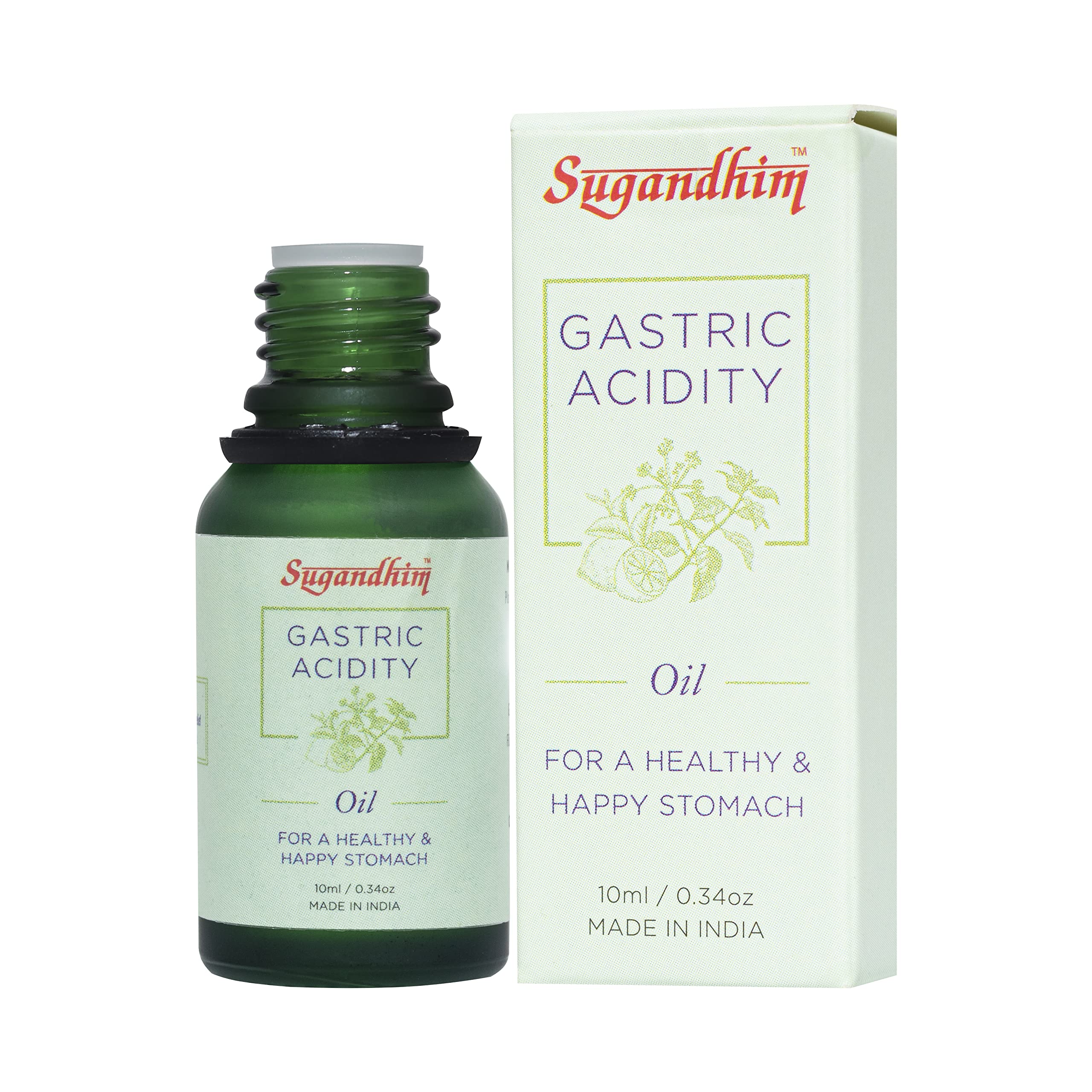 Sugandhim Gastric Acidity Oil, 1 x 10ml, Natural Blend Of Oils Peppermint Fennel & Lemon, Helps In Digestion, Ayurvedic Tonic, Instant Relief from Gas, Fat Reduction, Helps Eliminate Toxins (B08PKWKCPW) Amazon Price History, Amazon Price Tracker