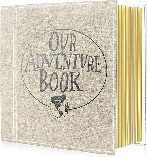 FunSponsor Álbum de fotos autoadhesivo, blanco, 11 x 12.9 pulgadas, 20 hojas, capacidad para fotos de 3 x 5, 4 x 6, 6 x 8, 8 x 10