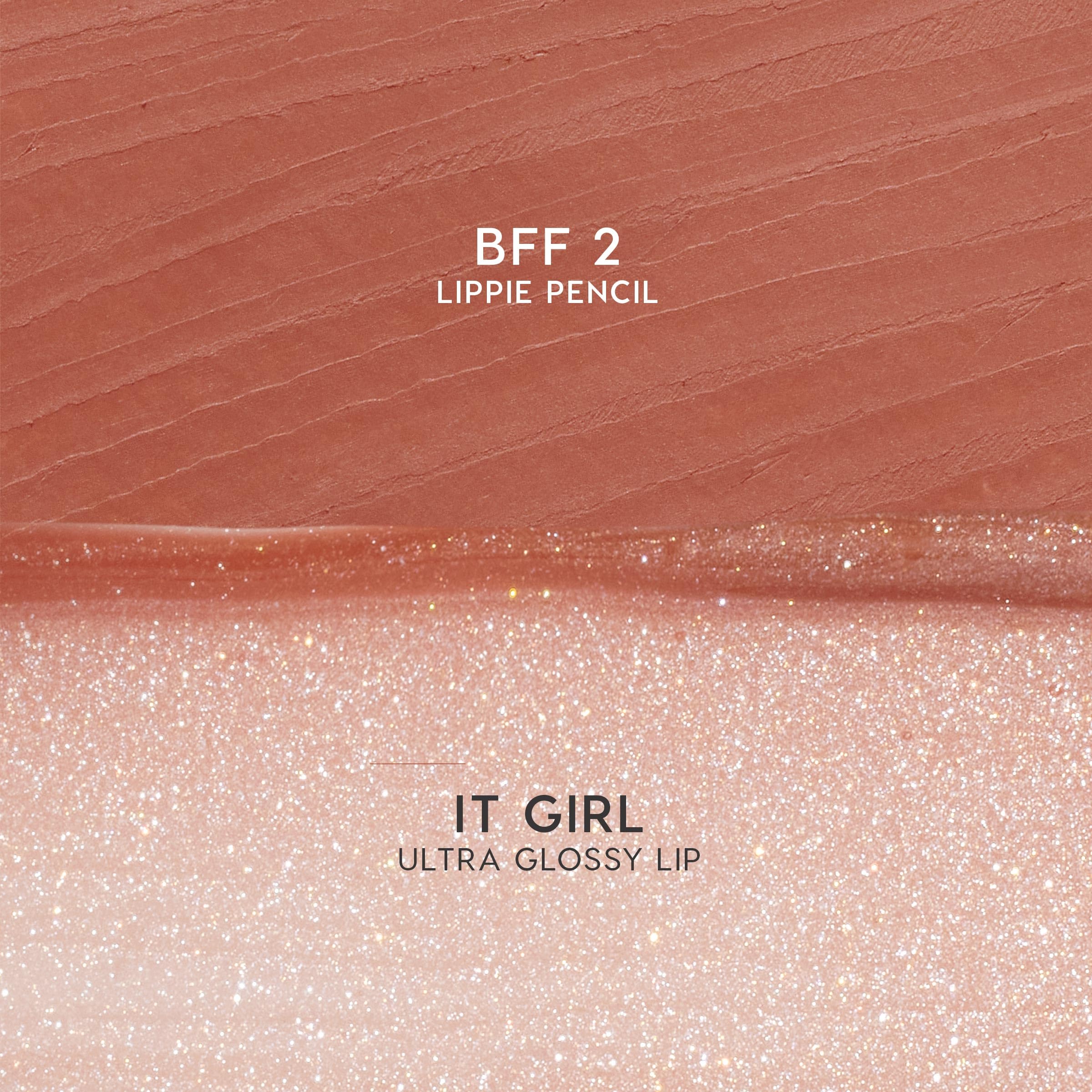 ColourPop Best Besties Lip Pencil & Gloss Duo – Shimmery Nude Lip Combo für Definition & Glanz – Enthält Shades BFF 2 & It Girl (2 Stück)