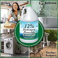 Vista 20 de Nature's Freedom Peróxido de hidrógeno al 12%, H2O2 de grado alimenticio y agua purificada solamente, solución de 2 galones
