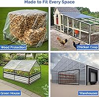 Vista 5 de Covers & all Lona Transparente de Servicio Pesado Impermeable, Lona Transparente de 20 mil con Ojales, Lona para Exteriores para Cubiertas de Patio