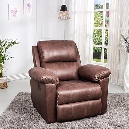 Solis Royale -The Desired Comfort Manual Recliner Sofa | 1 Seater Recliner Chair | Louise Brown, DIY(Do-It-Yourself)