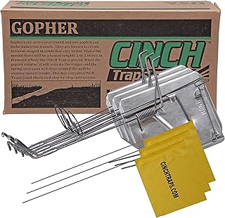 CINCH Traps-Medium Gopher Trap Kit: Three Gopher Traps with Tunnel Marking Flags and Instructions- Made in America