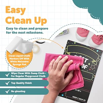 First Day Last Day of School Chalkboard Double Sided Sign - 12 x 7.9 | For use with Chalk