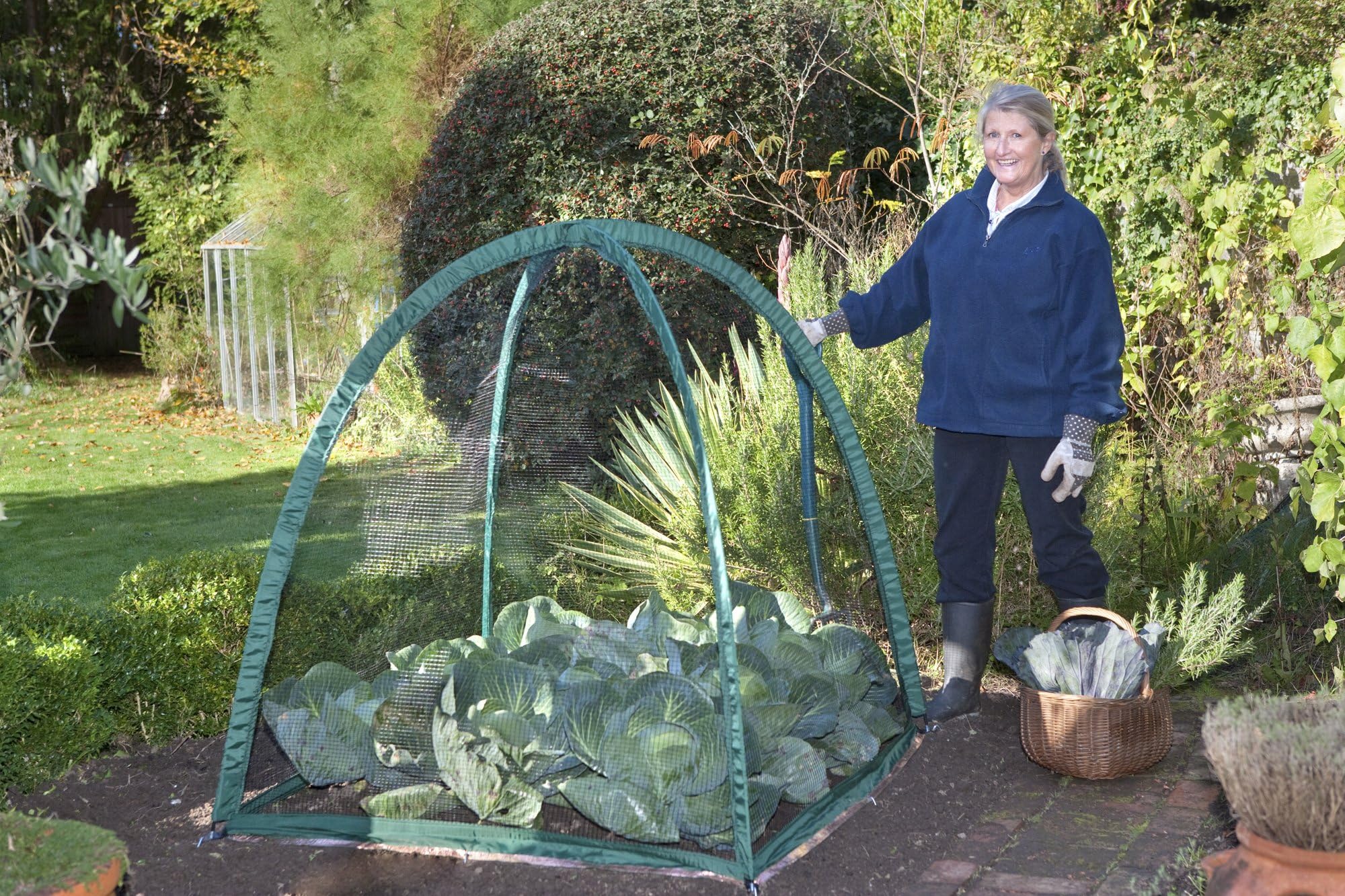 Popadome All-in-One Fruit and Vegetable Net Protection System 4 x 4ft (green)