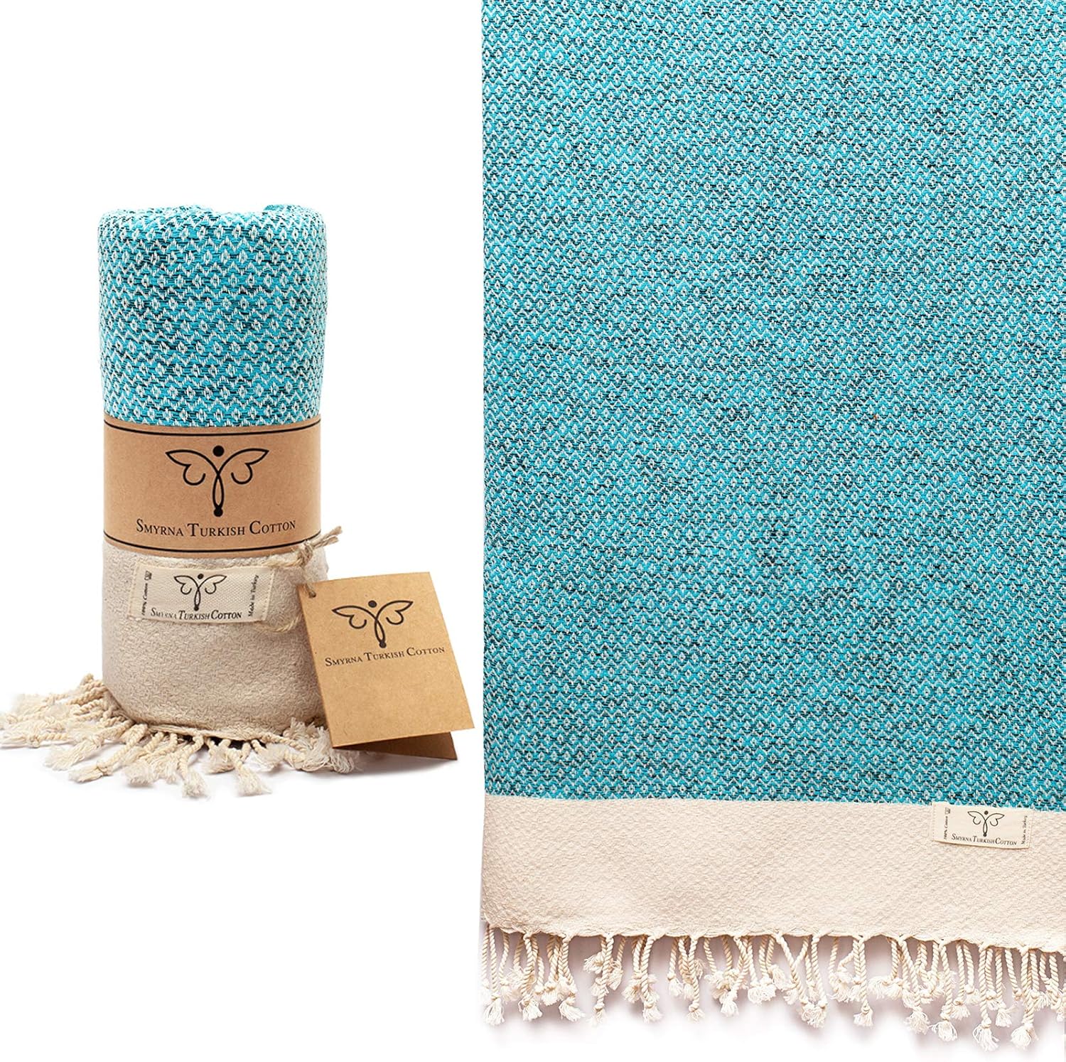 Amazon.com: Smyrna Turkish Cotton Bath Towels | 100% Natural Cotton, 37 ...