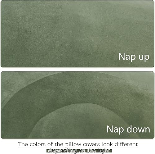 Miniatura 5 de StangH Funda de almohada corporal verde salvia, 20 x 54 pulgadas, fundas de almohada de terciopelo suave para bebécama de embarazo, fundas de