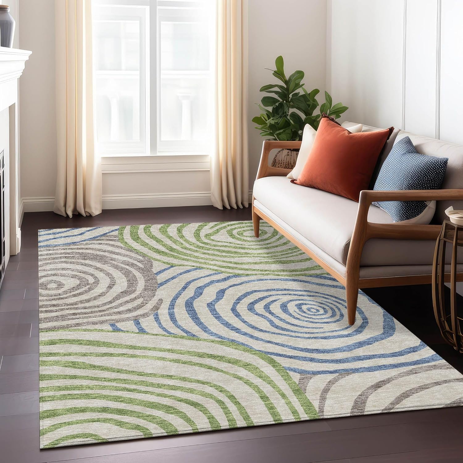 Addison Rugs Chantille ACN765 Brown 3' x 5' Indoor/Outdoor, Machine Washable, Easy Clean, Non Shedding, Bedroom, Living Room, Dining Room, Kitchen, Patio Rug