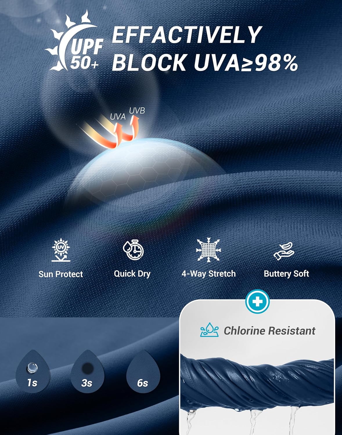 G Gradual Women's Swim Capri Pants 18'' High Waisted Long Board Shorts UPF 50+ Modest Swimsuits Pants with Pockets No Liner - Image 6