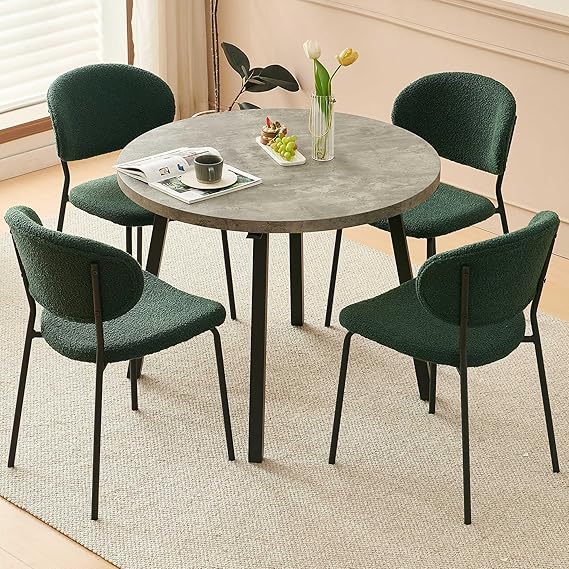 Homedot 5Pieces Kitchen Dining Table Set for 4, Grey