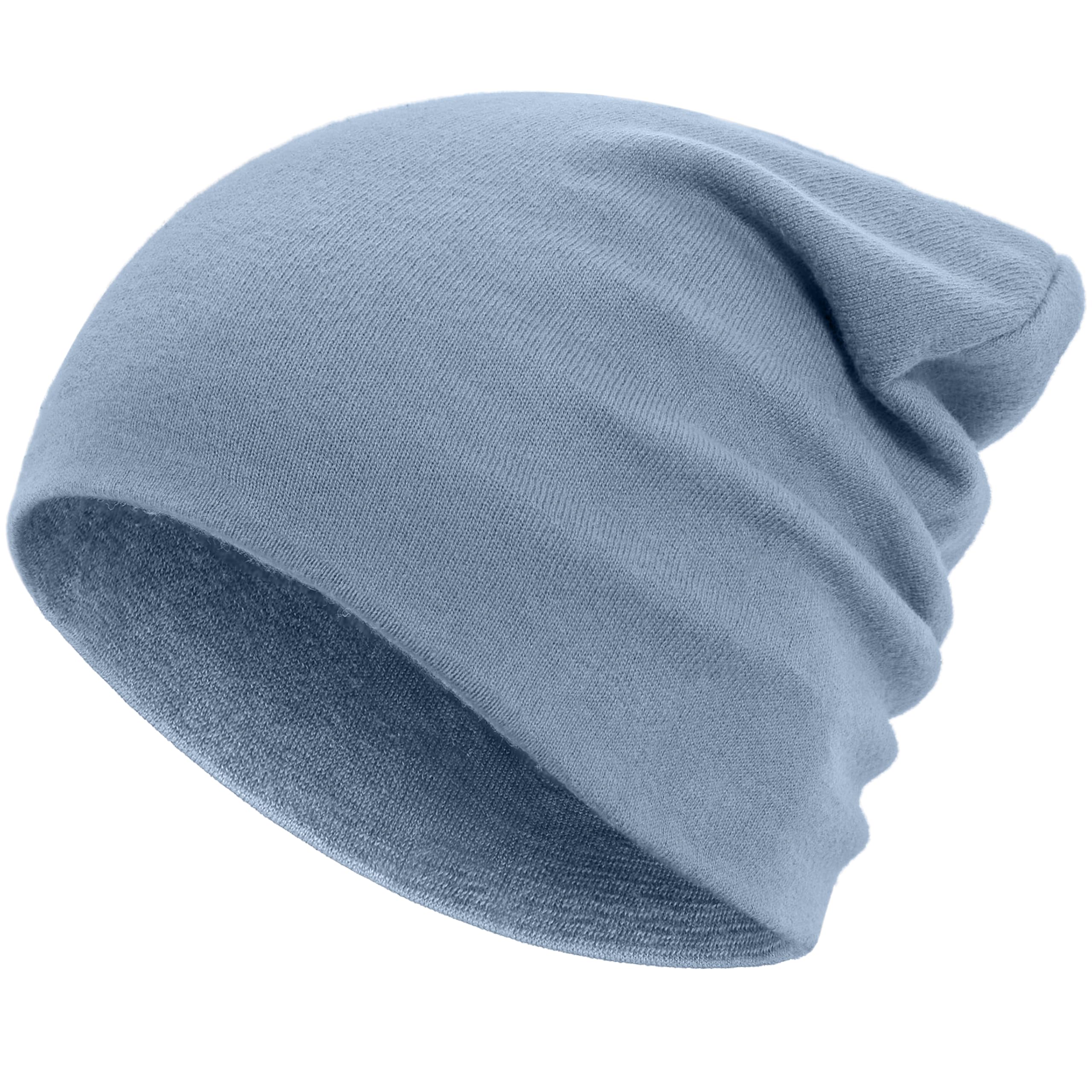 Simapu 100% Cotton Thin Beanie Hat for Men Women - Lightweight Breathable Rib Knit Slouchy Beanie Cuffed Chemo Skull Cap — view 15