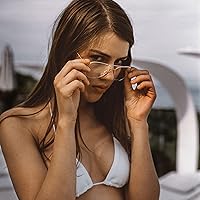 Vista 4 de zeroUV Classic Aviator Glasses Women, Blue Light Glasses Men, Clear Aviator Glasses, Aviator Blue Light Glasses dorado transparente