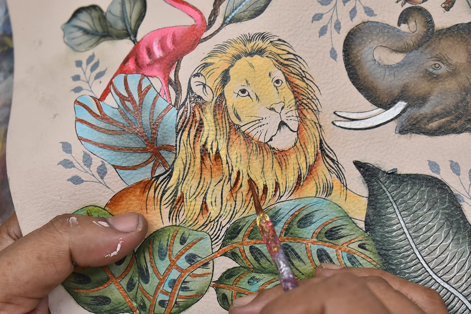 Anuschka Women’s Hand-Painted Genuine Leather RFID Blocking Accordion Flap Wallet