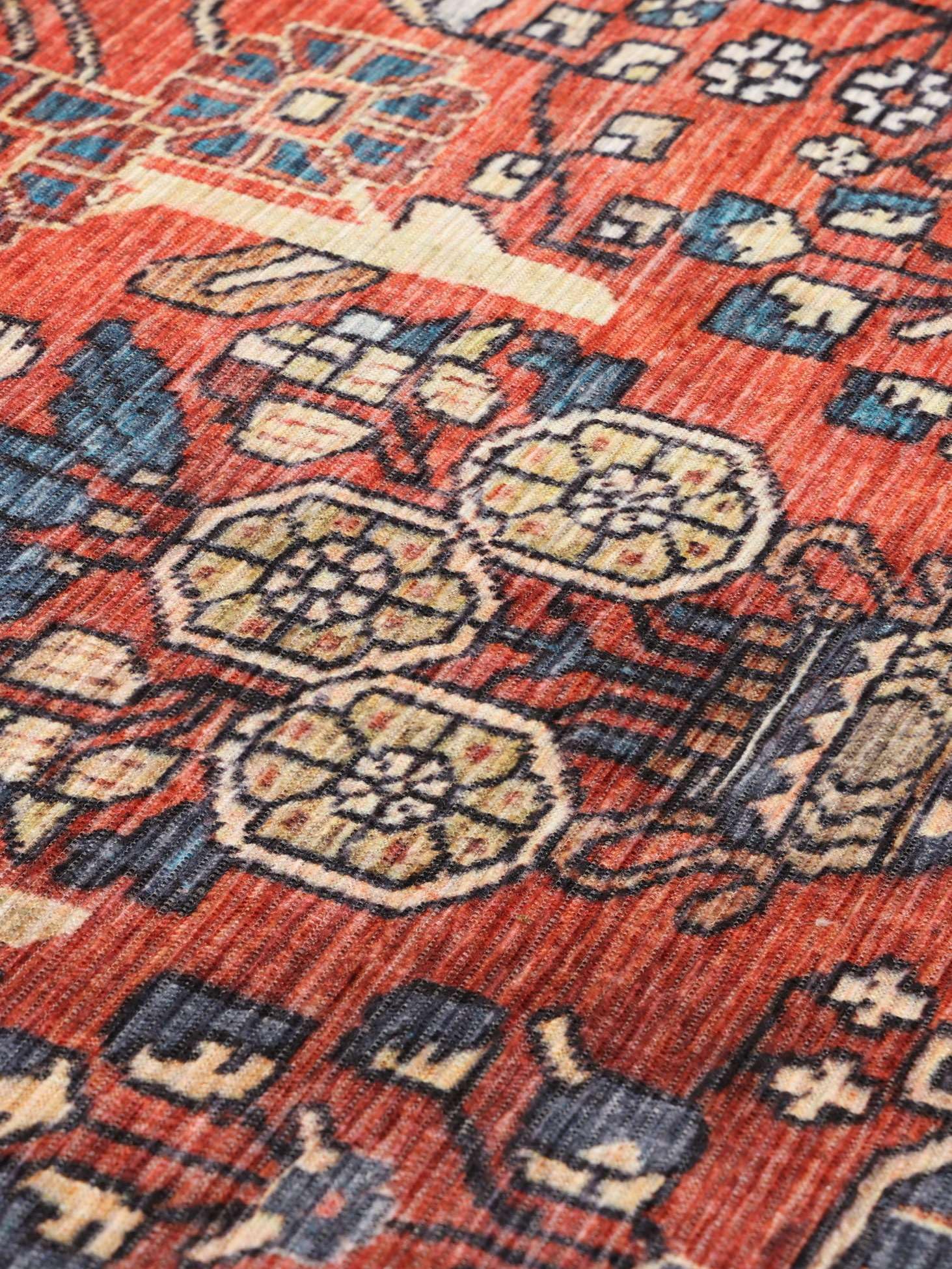 RugVista Galaxy Oriental, Dywan, Orientalne, 120 x 180 cm, Prostokąt, Niski, Pokój dzienny, Sypialnia, Kuchnia, Prać w pralce, Rdzawy/Niebieski
