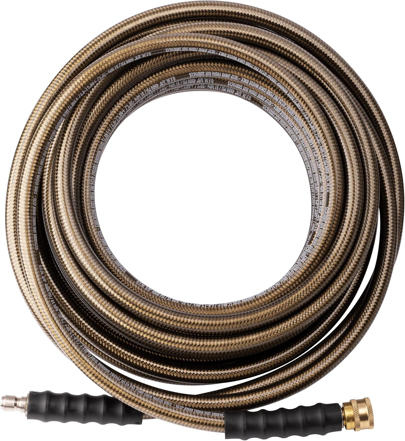 41028 Simpson OEM High Pressure Monster Hose 50ft @ 4500 PSI with 3/8" Male and Female Quick Connections Compatible with Craftsman, DeWALT, Excell, Simpson, and other Major Brands, Made in USA