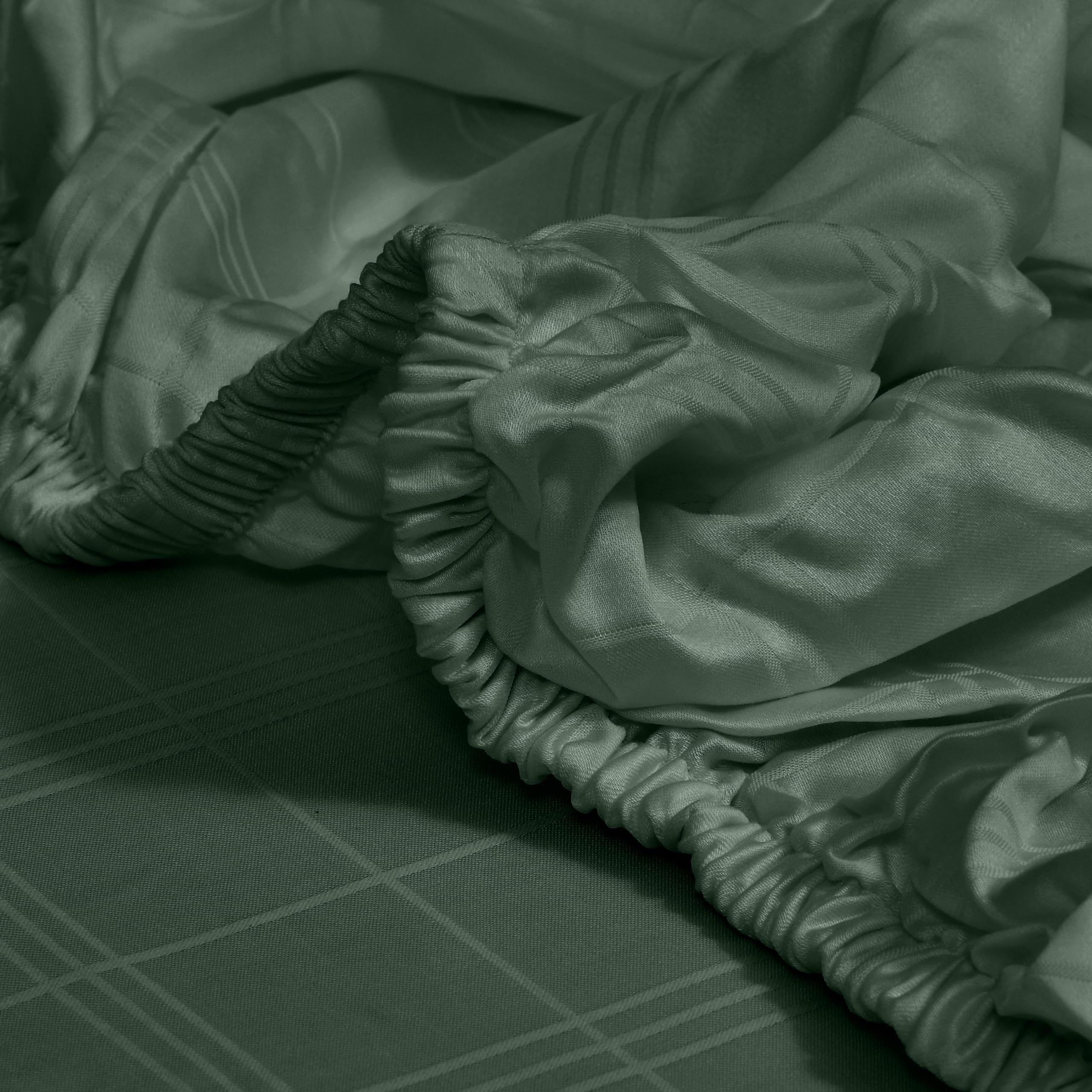 LINENWALAS Super King Fitted Sheet Only, 100% Organic Bamboo Fitted Sheet, Deep Pocket 16 Inch Soft, Silk - Image 4