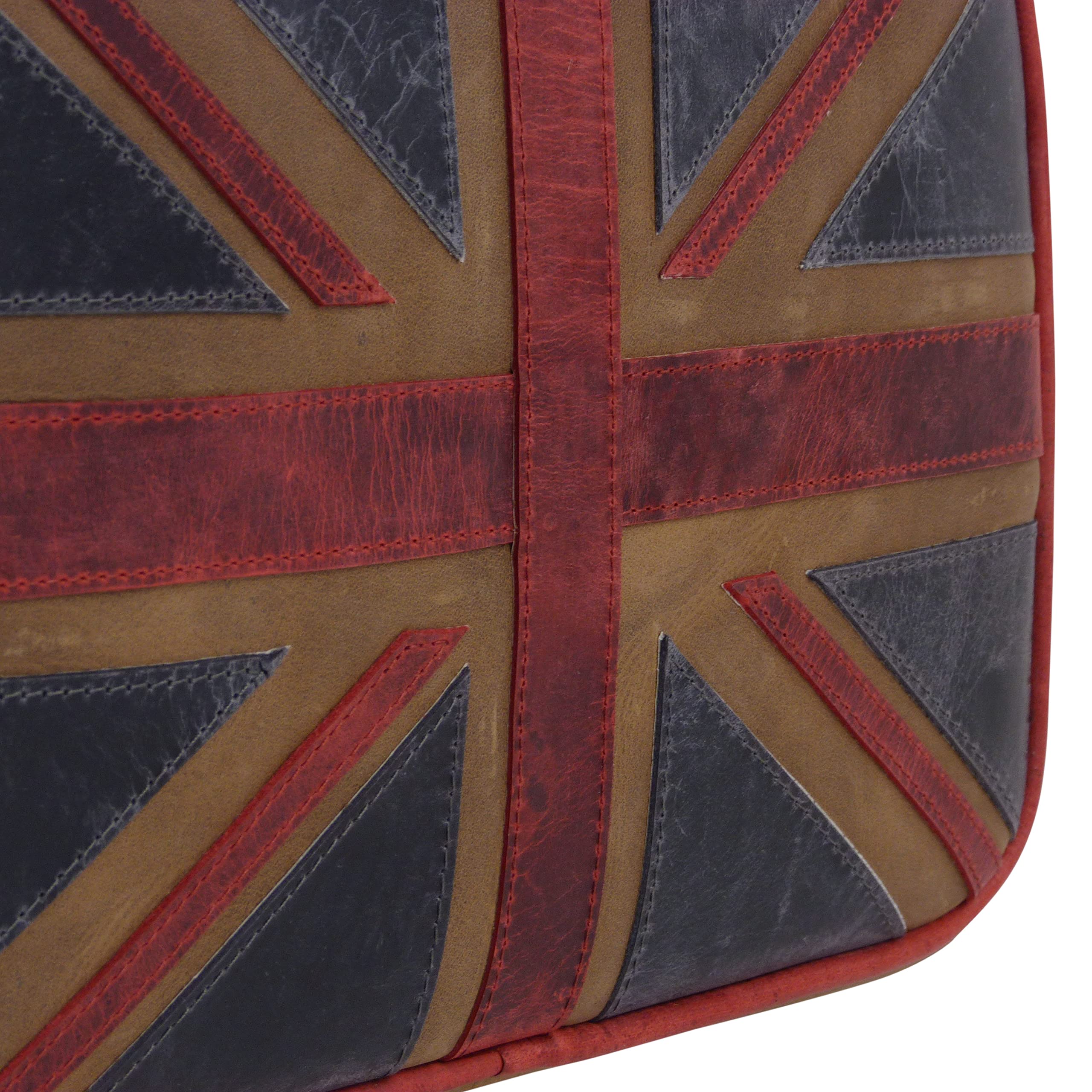 Mala Herren Kulturtasche aus Leder mit Union Jack-Design