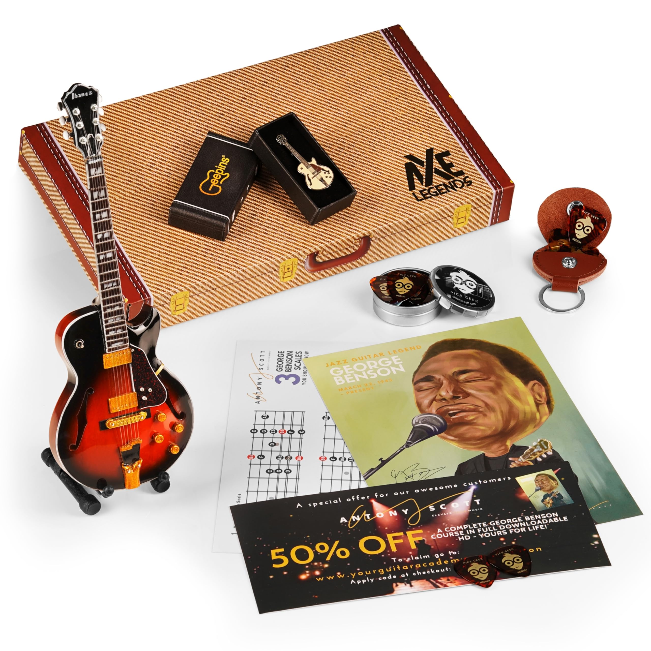 George Benson Guitarist Gift Box by Axe Legends