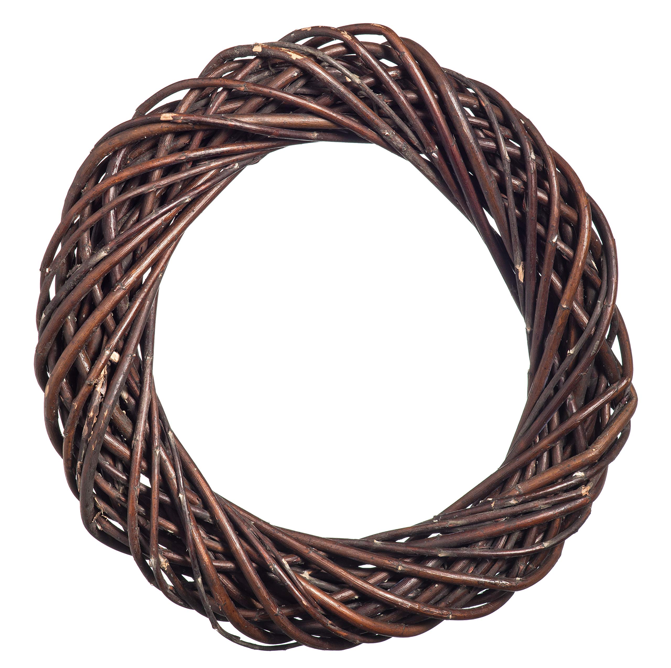 Prestige Wicker Dark Natural Willow Chunky Wreath 25Cm