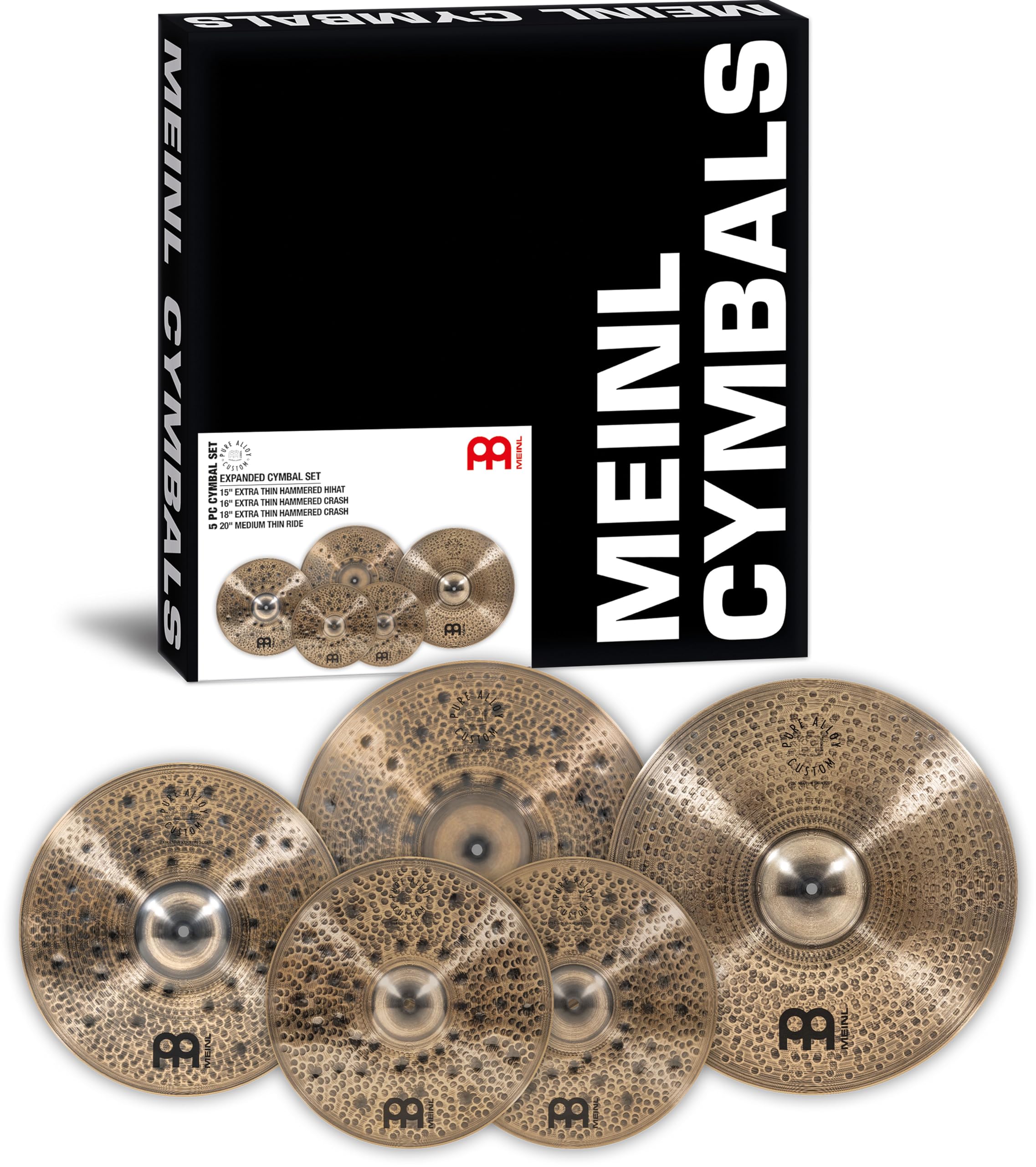 Amazon.com: Meinl Cymbals Pure Alloy Custom Expanded Set — Made in