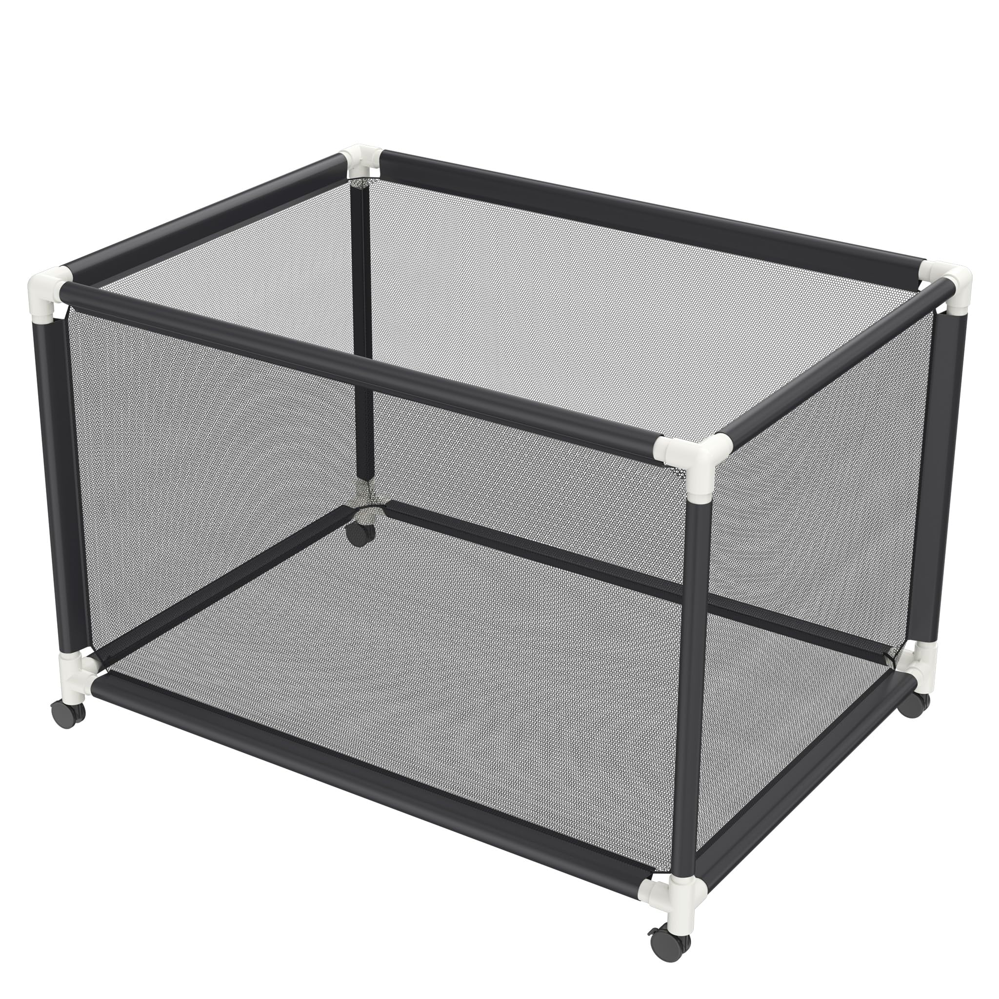 FIVMEN Carrello per palloni, 122 x 78 x 88 cm, con 4 rotoli, in rete di nylon per calcio, basket, pallavolo