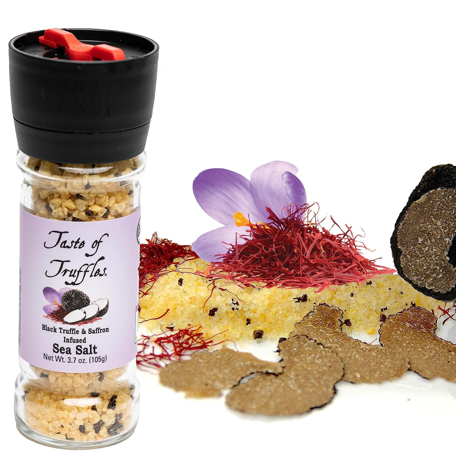 Black Truffle and Saffron Sea Salt wt 3.7 oz (105 gr)