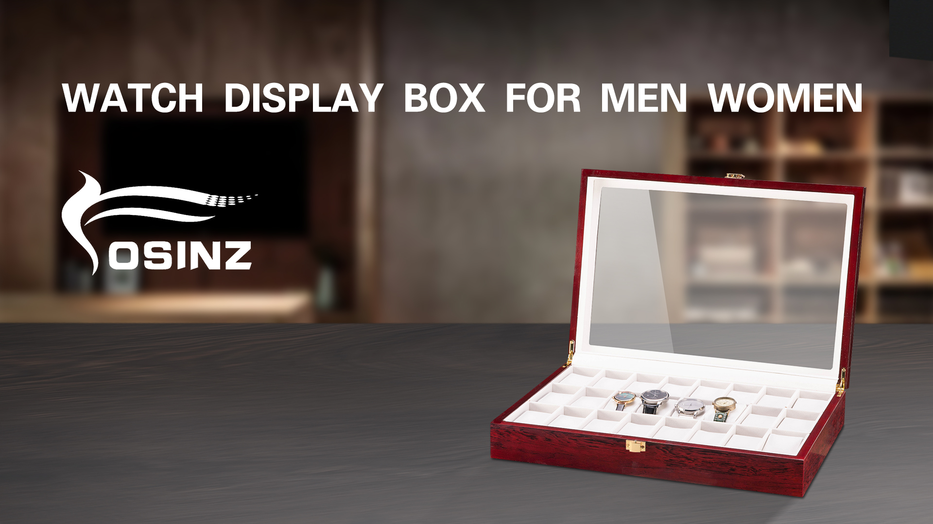 置物 24killaz Amazon.com: Fosinz 24 Slots Wooden Case Watch Display Box