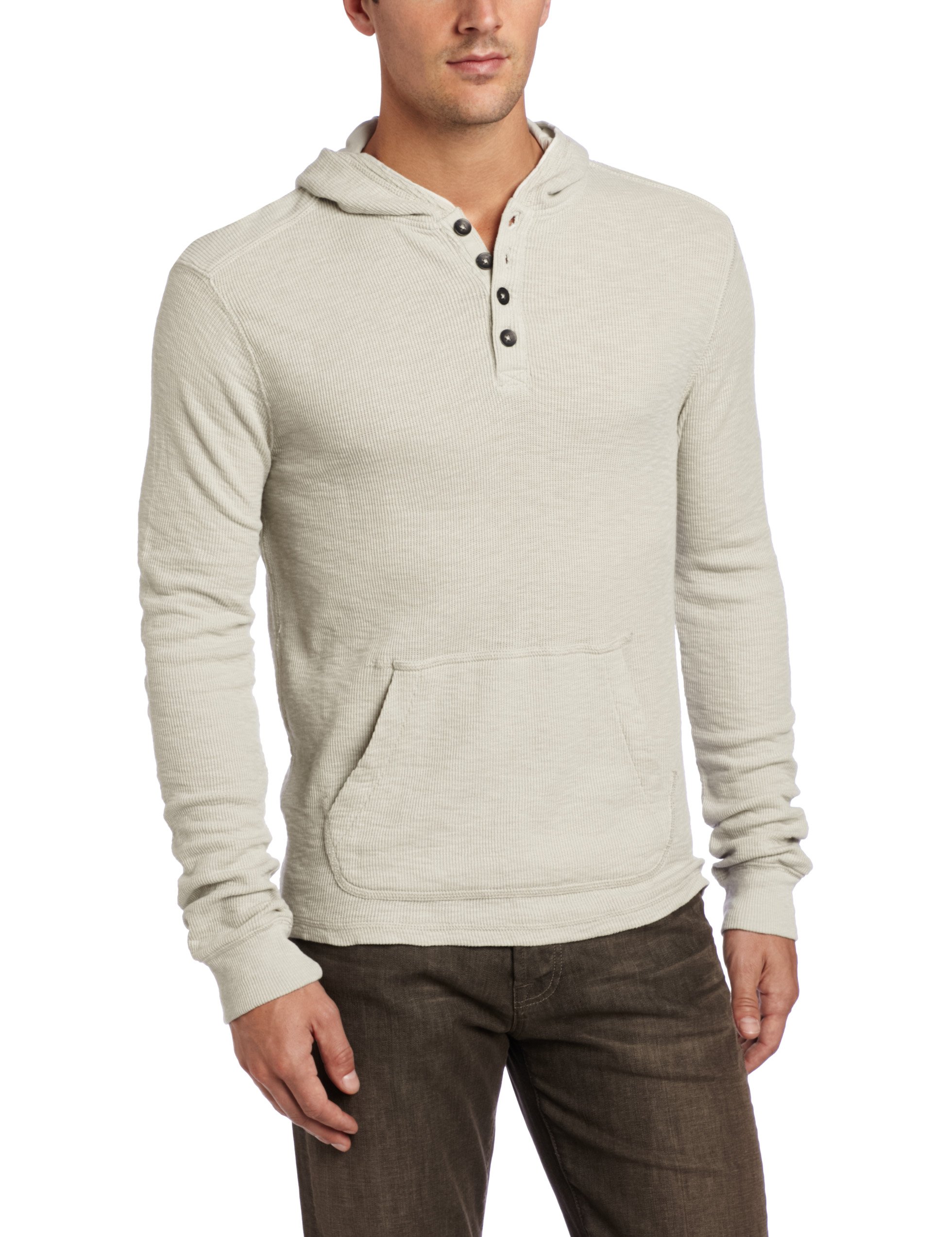 7 For All Mankind Men's Thermal Slub Hoodie