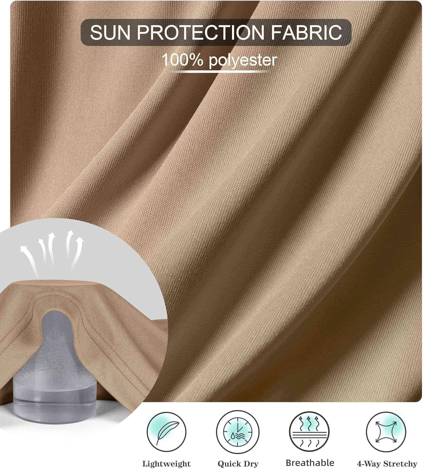 Pudolla Men's Sun Protection Hoodie UPF 50+ Fishing Hiking Shirt UV Shirts with Mask for Men Long Sleeve Lightweight - Image 6