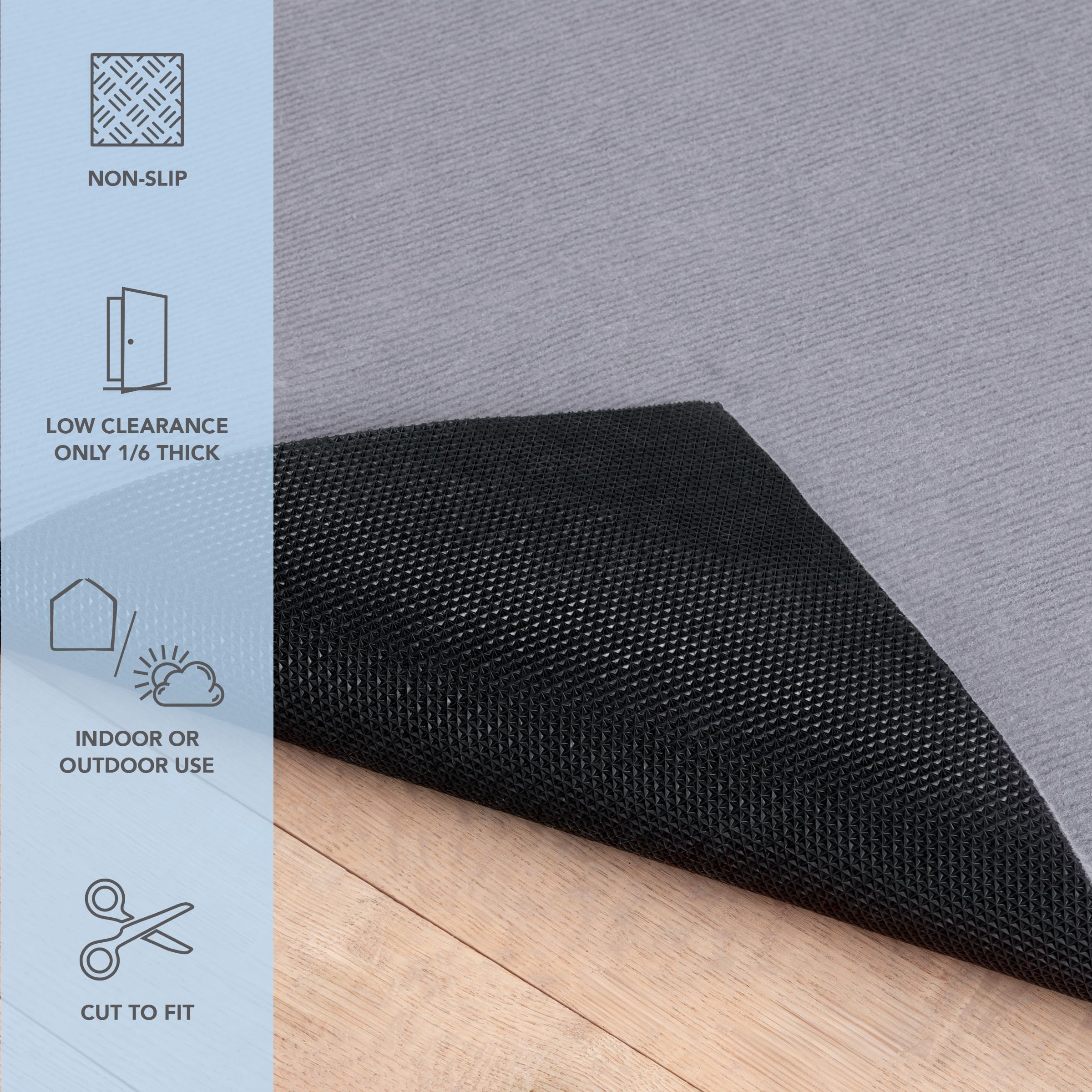 Arkwright 2.5' x 7' Non Slip Runner Rug Pads with Max Grip Tech - Low Profile, Multi-Layered Carpet Under Padding for Indoor Hardwood Floors & Outdoor