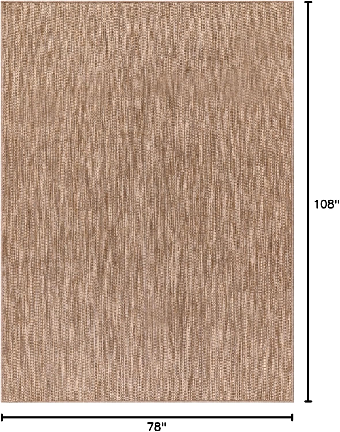 Beige 6' x 9' Synthetic Indoor/Outdoor Washable Rug