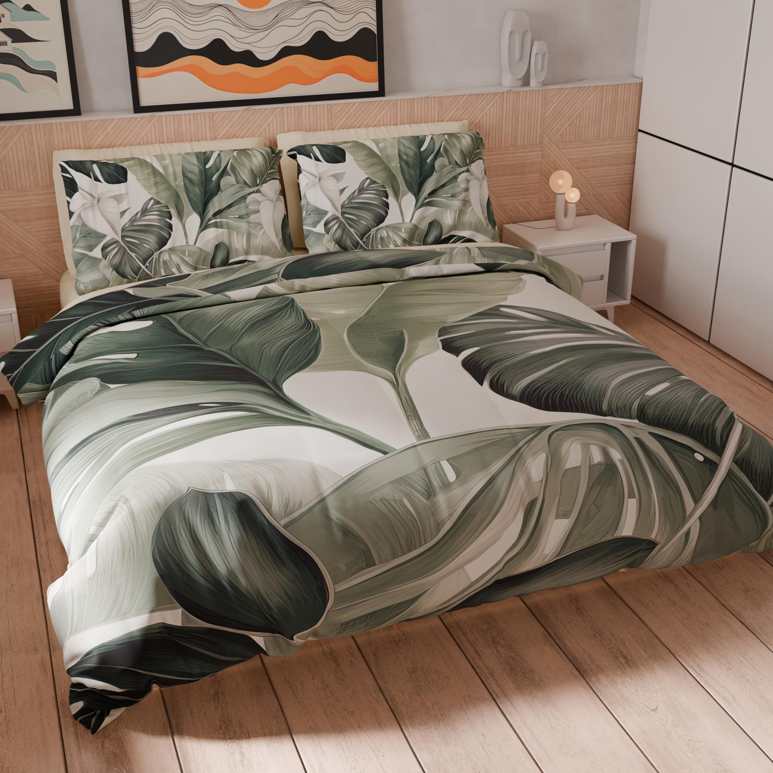 Housse de couette 200x200 microfibre anti-plis et facile à laver en machine