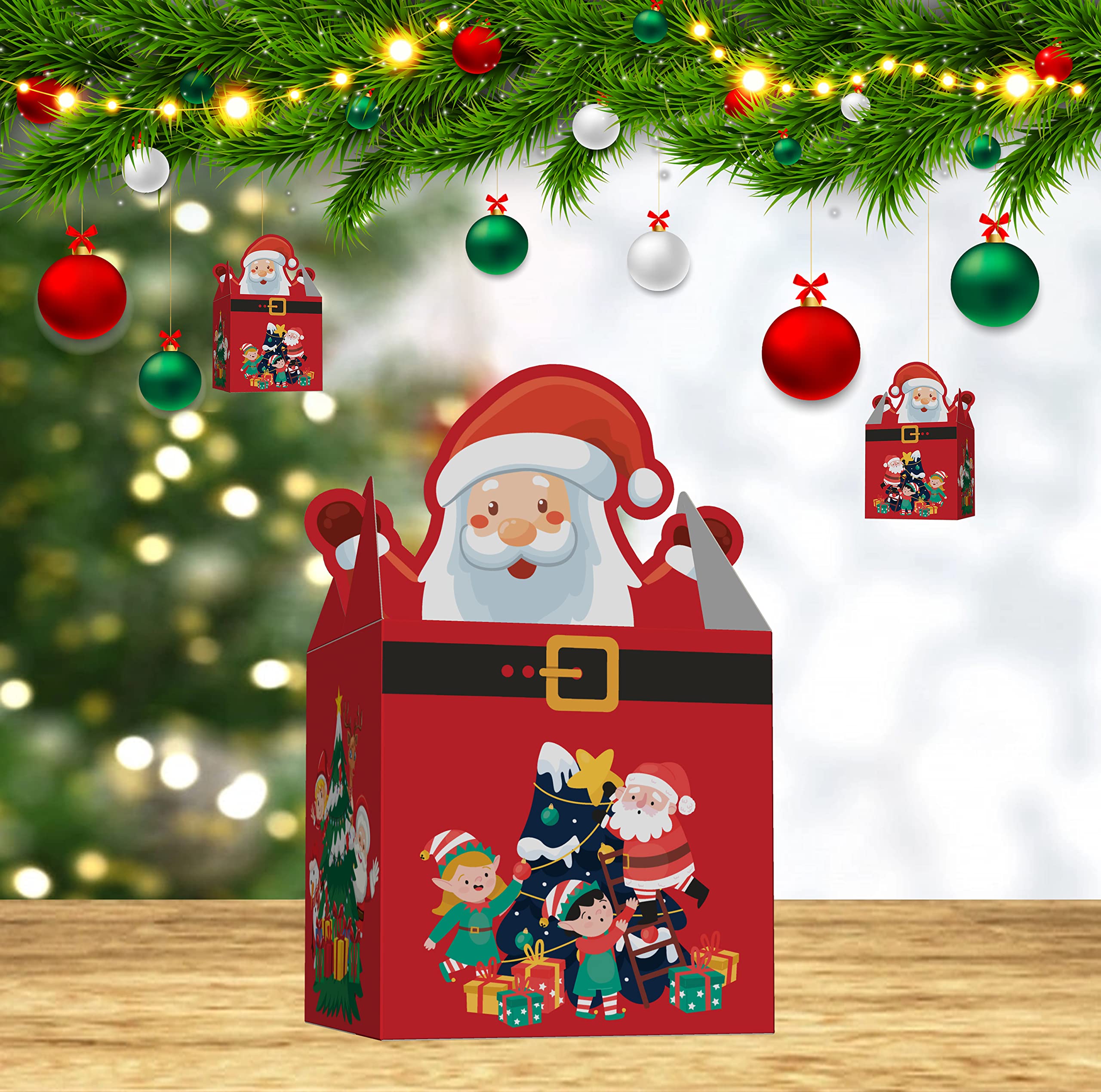 Giftinghouse Christmas Sweet Boxes Empty for Gifts -12/24/50 pcs, Christmas Treat Presents, Candy cupcake cookie treats party - Image 4