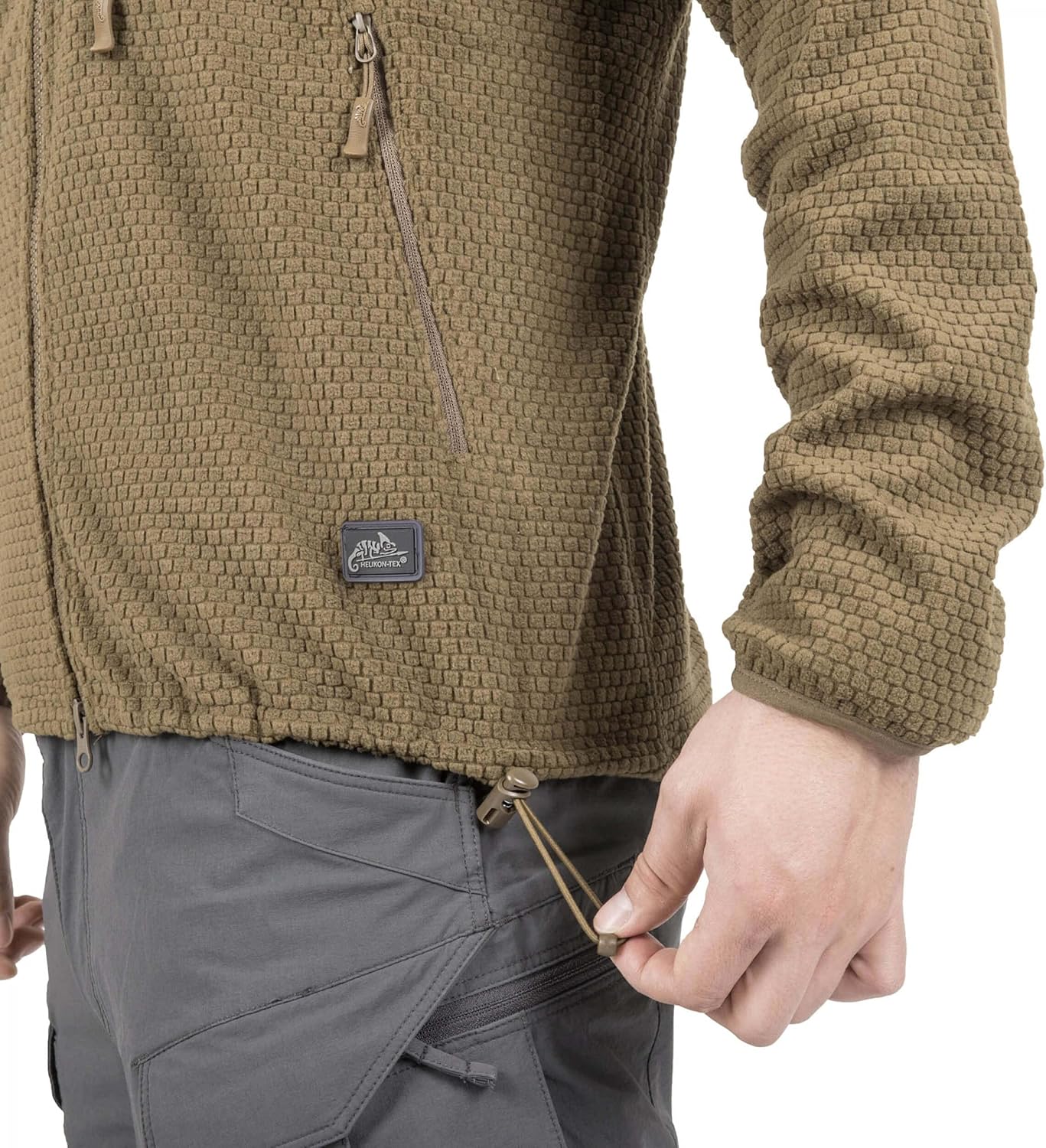 Helikon-Tex Men's Alpha Hoodie Jacket Grid Fleece Black