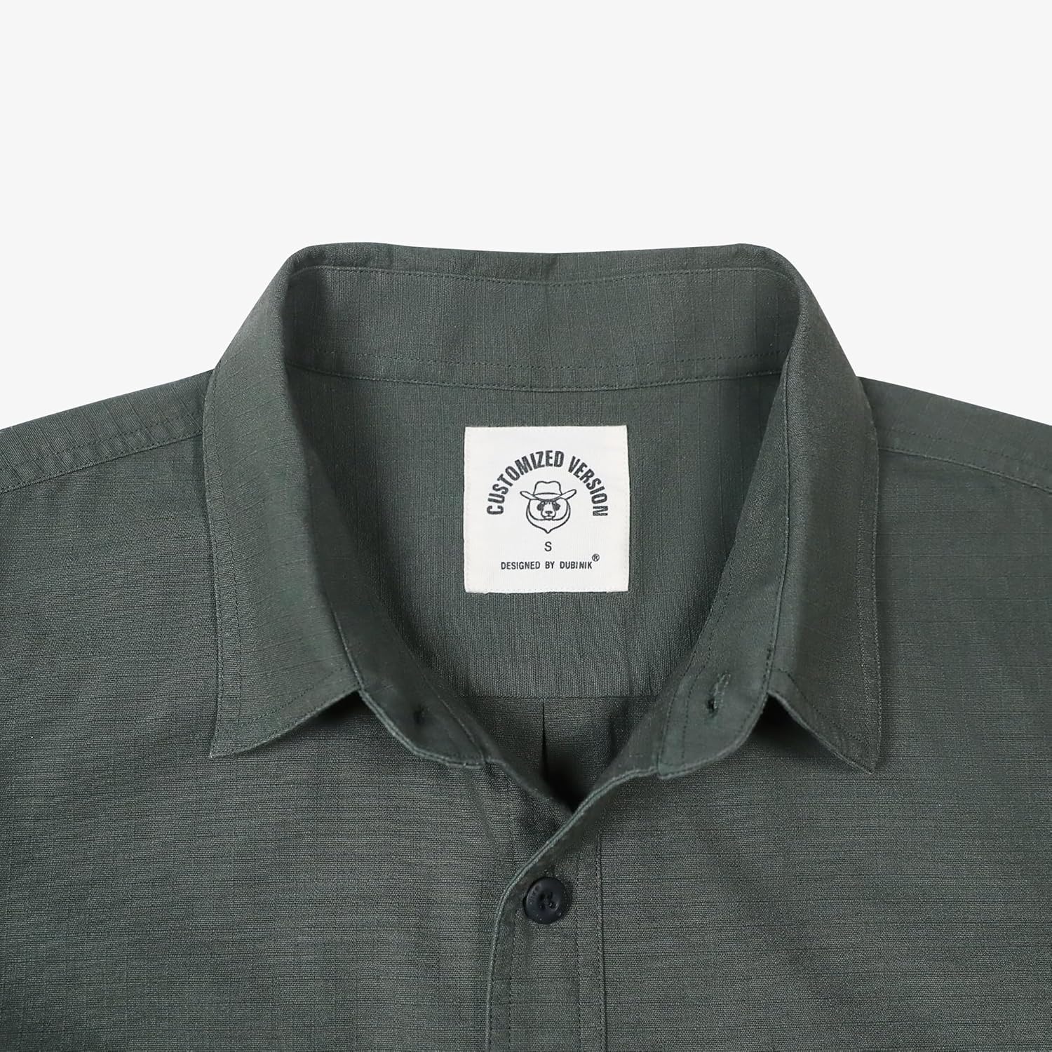 Dubinik® Mens Button Up Shirts Long Sleeve Casual Button Down Shirt Men Vintage 2 Pocket Sturdy Stretch - Image 3