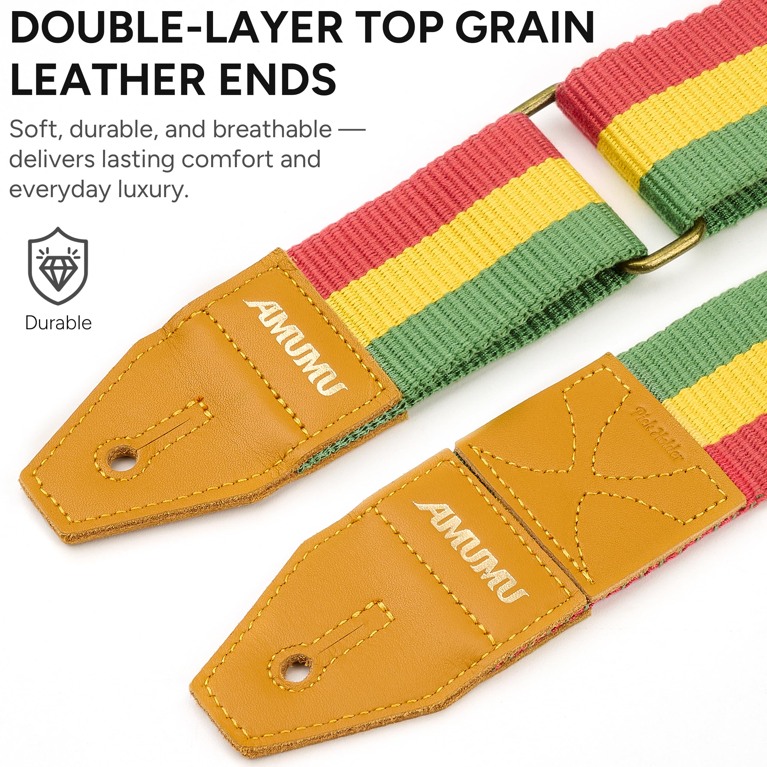 Amazon | [Amumu] レゲエギターストラップジャマイカラスタコットン