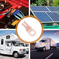 Vista 435 de SELTERM - 2 terminales de anillo resistentes para cable de batería, calibre 4 AWG, pernos de 3/8 pulgadas, terminales de calibre 4, ojales de cobre