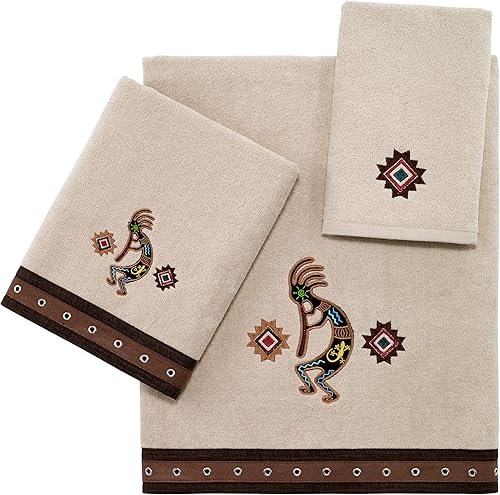 Avanti Linens - Juego de toallas de 3 piezas, toallas de algodón suaves y absorbentes (colección Navajo Danza)