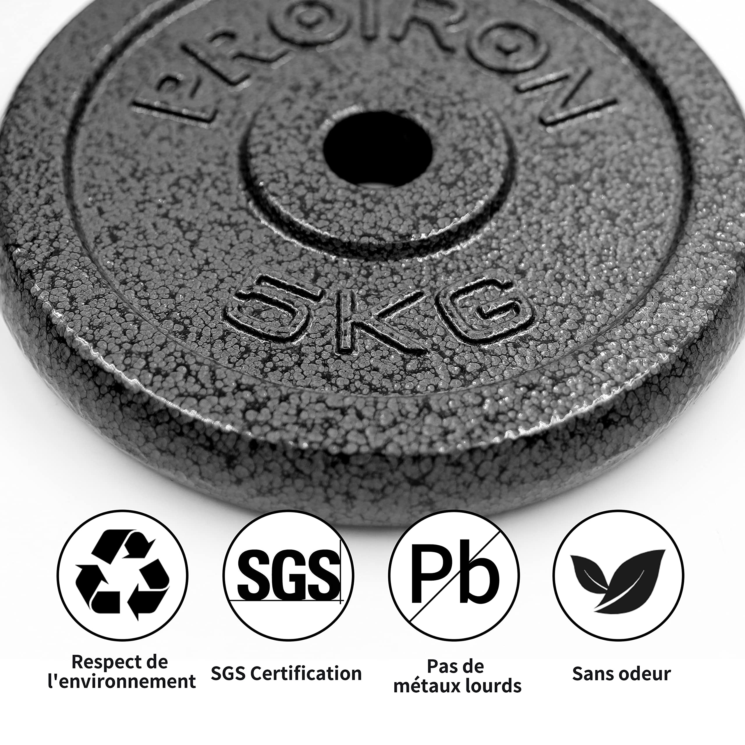 PROIRON Poids Musculation,φ25mm/φ30mm,1.25kg,2.5kg,5kg,10kg,Musculation Poids Disque,Femme,Homme
