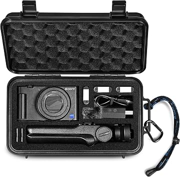 Lekufee Travel Waterproof Hard Case for Sony ZV-1F, ZV-1, ZV-1 II, Vlog Camera, NP-BX1 Battery3 Pcs, GP-VPT2BT, GP-VPT3 Shooting Grip, and AccessoriesCase & Bag Only