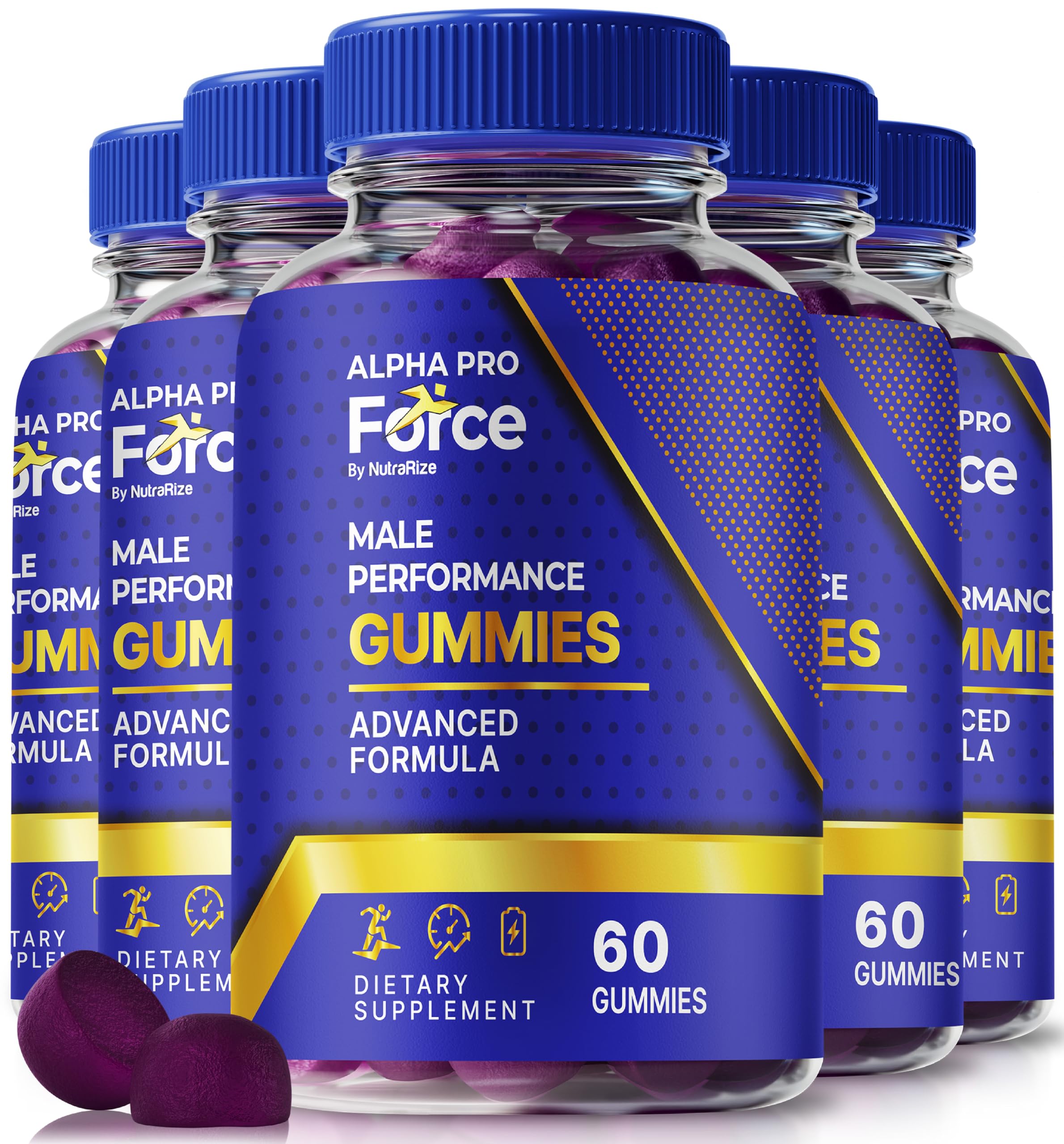 (5 Pack) Alpha Pro Force Gummies for Men, Premium Male Formula for Extreme Power and Stamina, All-Natural Performance Gummy, Alpha Pro Force ME Gomitas Review (300 Gummies)