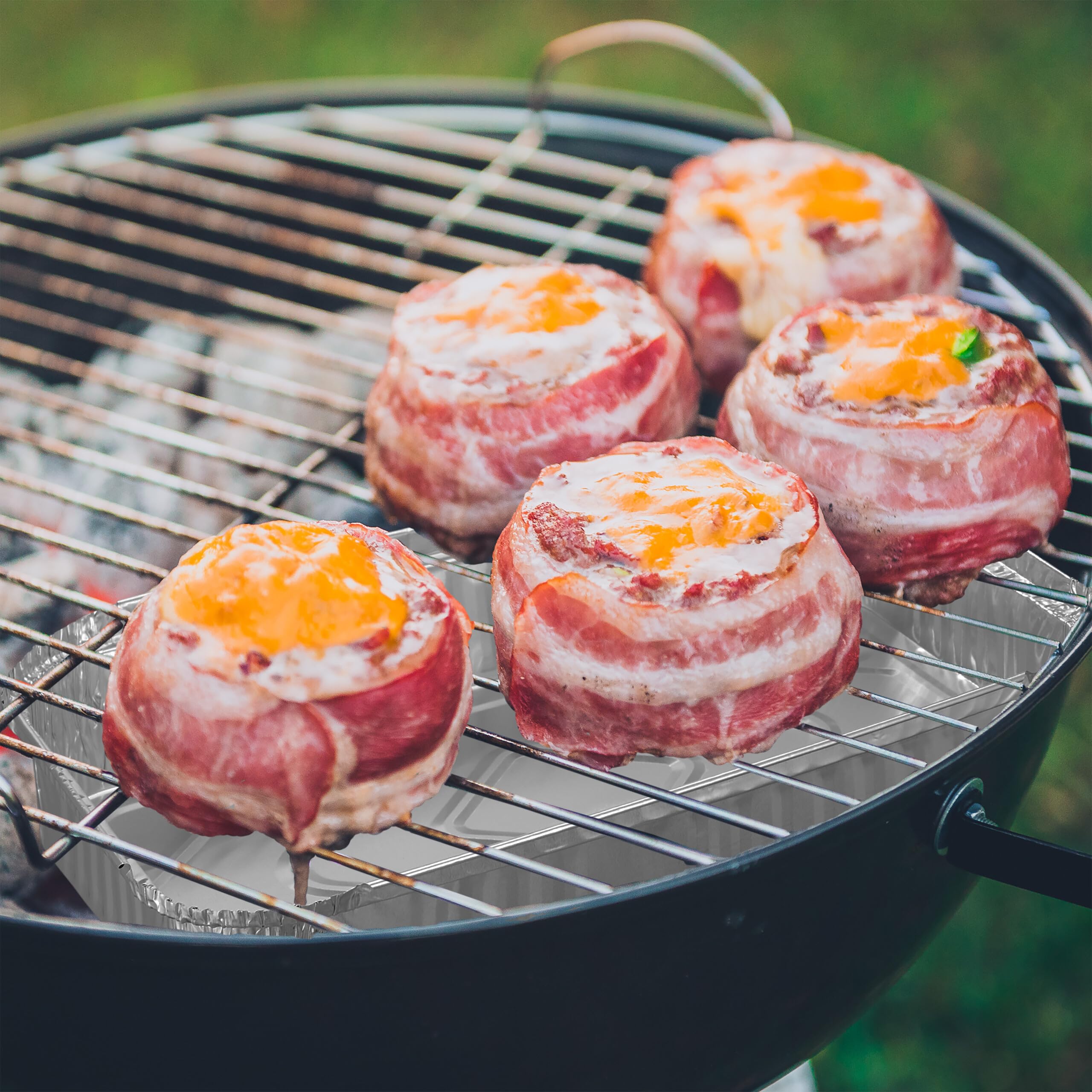 Relaxdays Vaschette in Alluminio per Barbecue, Set da 50, LxP: 31 x 21 cm, Contenitori Rettangolari per Grill, Argentato